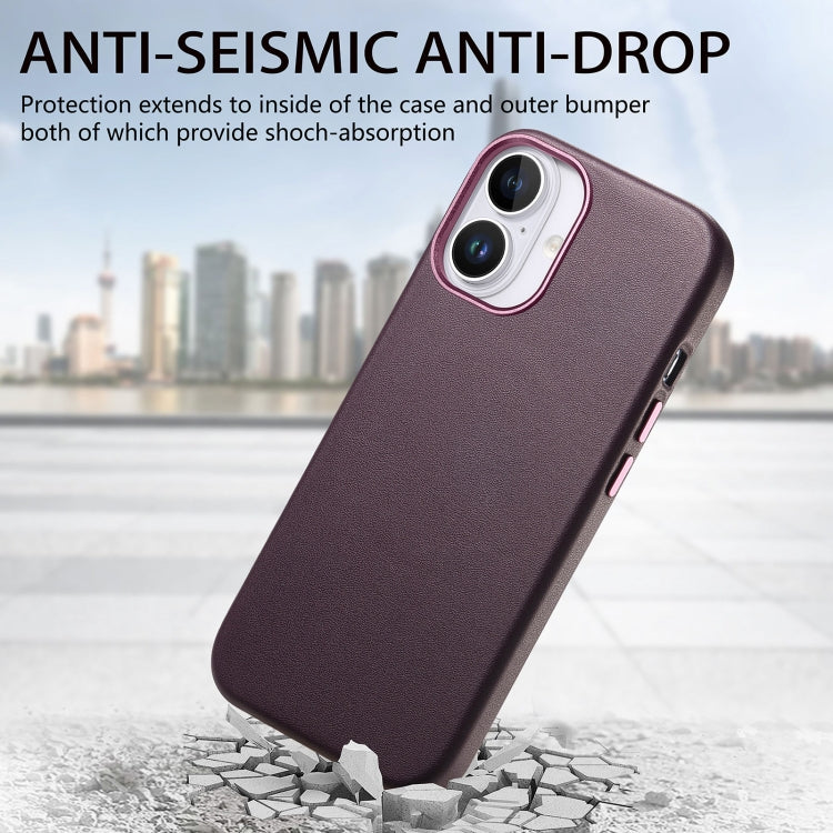 For iPhone 16 Pro Electroplated Metal Button Shockproof Phone Case(Purple) - iPhone 16 Pro Cases by buy2fix | Online Shopping UK | buy2fix