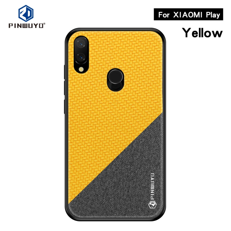 PINWUYO Honors Series Shockproof PC + TPU Protective Case for Xiaomi Play / Redmi 7 Pro(Yellow) - Xiaomi Cases by PINWUYO | Online Shopping UK | buy2fix