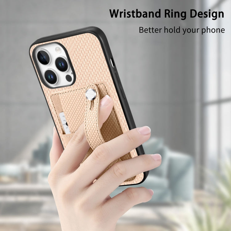 For iPhone 16 Wristband Kickstand Card Wallet Back Phone Case with Tool Knife(Khaki) - iPhone 16 Cases by buy2fix | Online Shopping UK | buy2fix