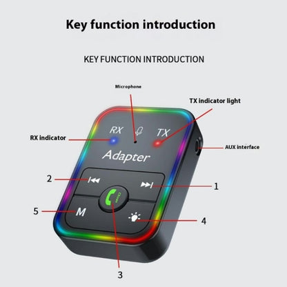 Q9 Support TF Card Playback 2-in-1 Bluetooth 5.3 Wireless Transmitter / Receiver MP3 Player - Bluetooth Car Kits by buy2fix | Online Shopping UK | buy2fix