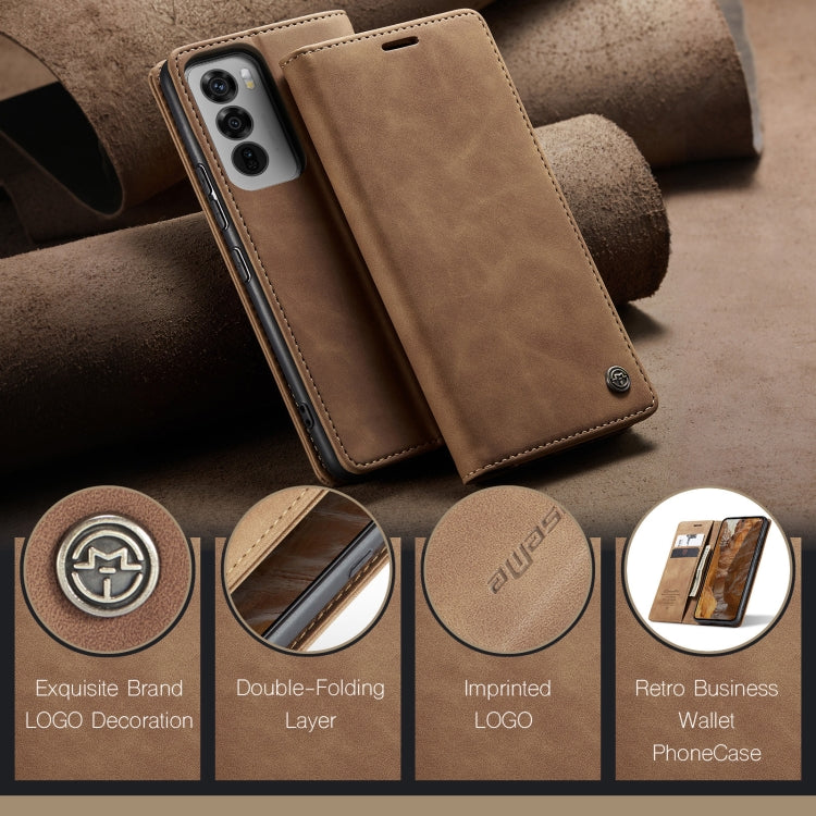 For OPPO Reno12 Pro 5G Global CaseMe 013 Multifunctional Horizontal Flip Leather Phone Case(Brown) - Reno12 Pro Cases by CaseMe | Online Shopping UK | buy2fix