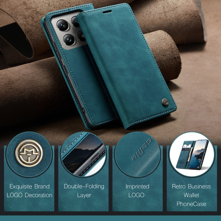 For Xiaomi 14T Pro CaseMe 013 Multifunctional Horizontal Flip Leather Phone Case(Blue) - 14T Pro Cases by CaseMe | Online Shopping UK | buy2fix