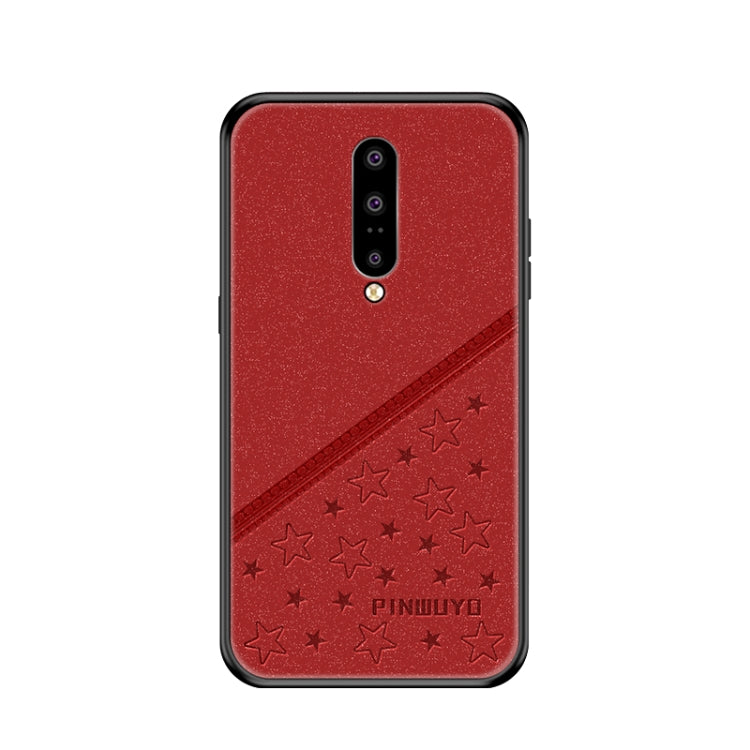 PINWUYO Full Coverage Waterproof Shockproof PC+TPU+PU Protective Case for Oneplus7 pro(Red) - OnePlus Cases by PINWUYO | Online Shopping UK | buy2fix