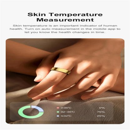 R09 SIZE 13 Smart Ring, Support Heart Rate / Blood Oxygen / Sleep Monitoring / Multiple Sports Modes(Gold) - Smart Rings / Smart Telephones by buy2fix | Online Shopping UK | buy2fix