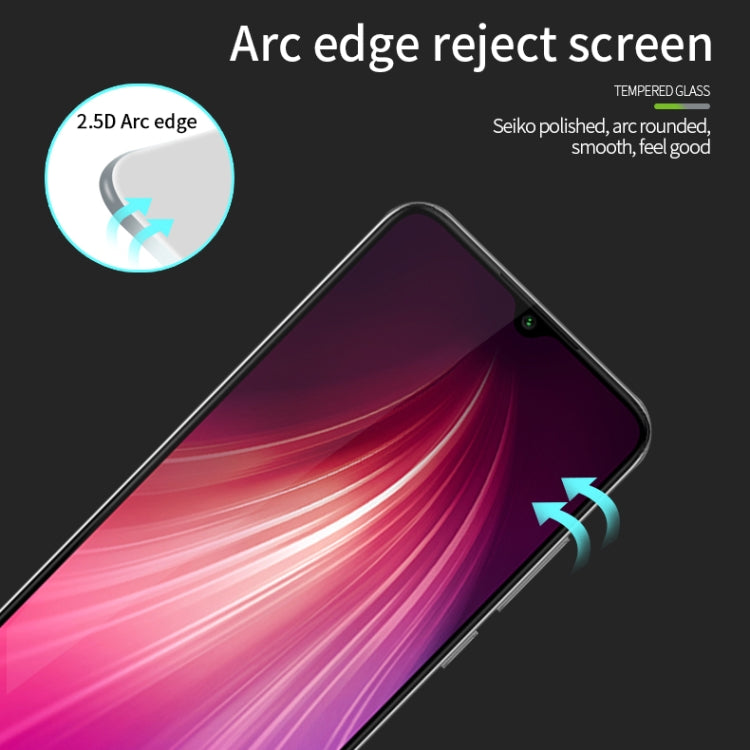 For Xiaomi RedMi Note8 MOFI 9H 2.5D Full Screen Tempered Glass Film(Black) -  by MOFI | Online Shopping UK | buy2fix