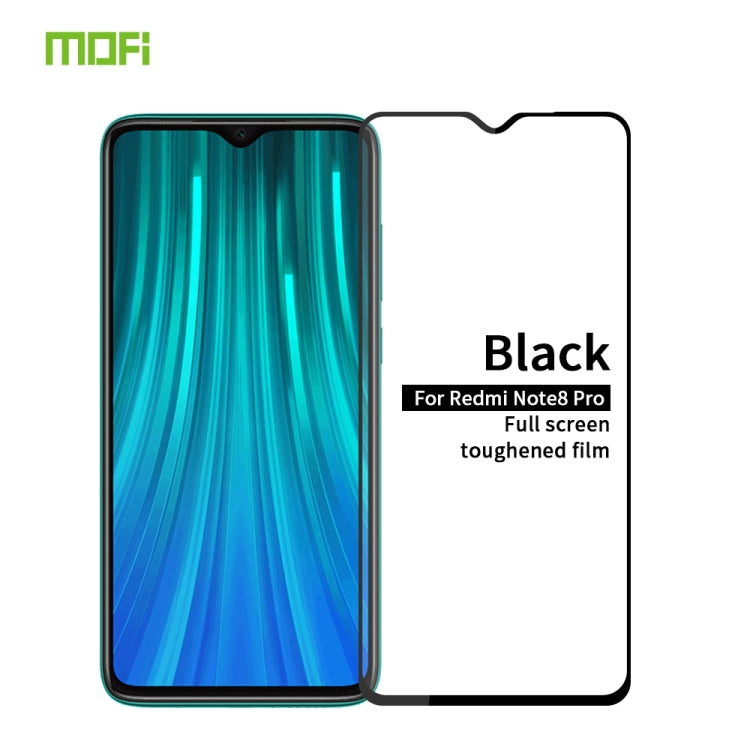 For Xiaomi RedMi Note8 Pro MOFI 9H 2.5D Full Screen Tempered Glass Film(Black) -  by MOFI | Online Shopping UK | buy2fix