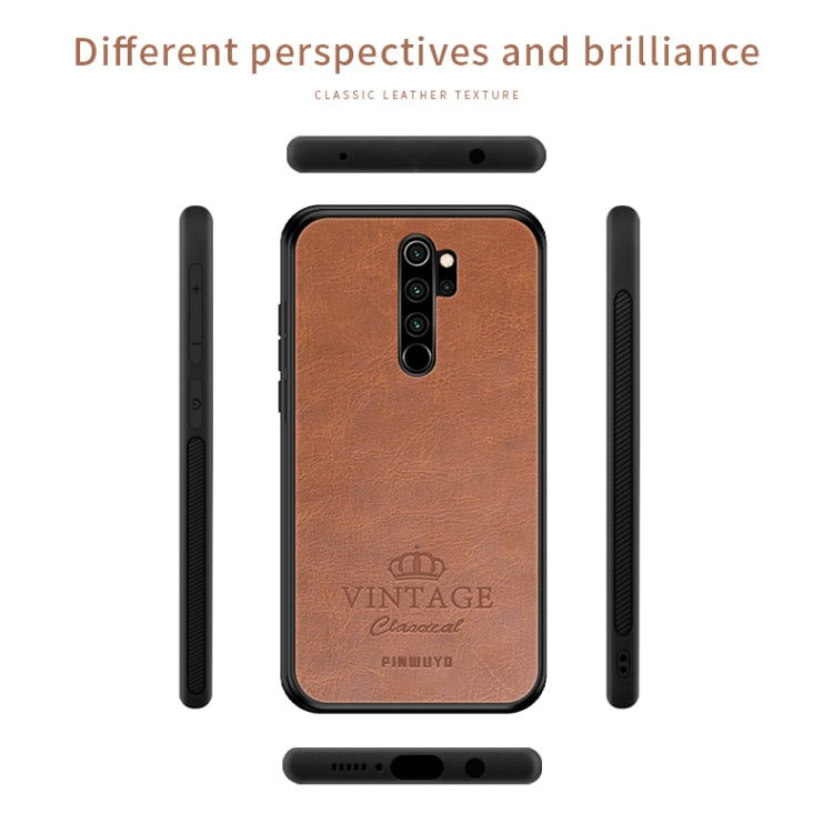 For Xiaomi RedMi Note 8 Pro PINWUYO Pin Rui Series Classical Leather, PC + TPU + PU Leather Waterproof And Anti-fall All-inclusive Protective Shell(Black) - Xiaomi Cases by PINWUYO | Online Shopping UK | buy2fix