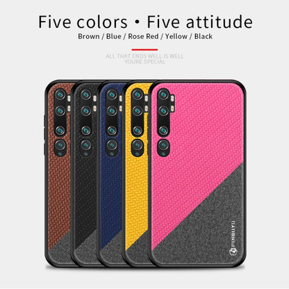For Xiaomi CC9 Pro / Note10 PINWUYO Rong Series  Shockproof PC + TPU+ Chemical Fiber Cloth Protective Cover(Black) - Xiaomi Cases by PINWUYO | Online Shopping UK | buy2fix