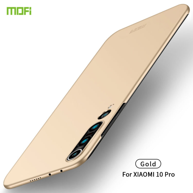 For Xiaomi Mi 10 Pro MOFI Frosted PC Ultra-thin Hard Case(Gold) - Xiaomi Cases by MOFI | Online Shopping UK | buy2fix