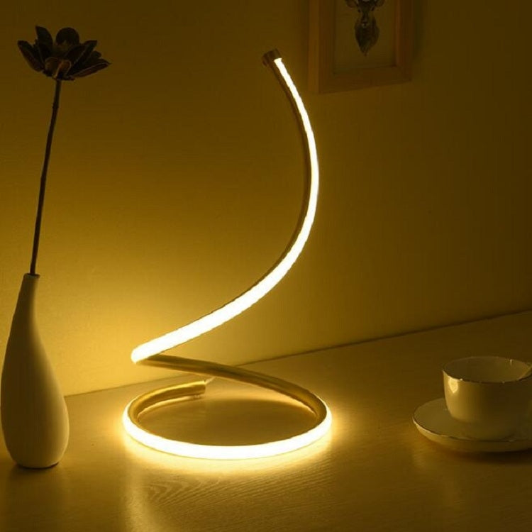 LED Spiral Table Lamp Home Living Room Bedroom Decoration Lighting Bedside Light, Specifications:AU Plug(Gold) - Bedside Light by buy2fix | Online Shopping UK | buy2fix