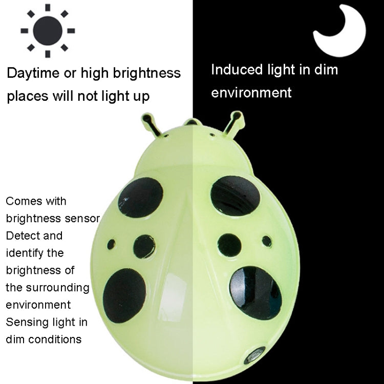 A62 Beetle Shape LED Night Light Plug-in Intelligent Light Control Sensor Light, Plug:EU Plug(Green) - Sensor LED Lights by buy2fix | Online Shopping UK | buy2fix