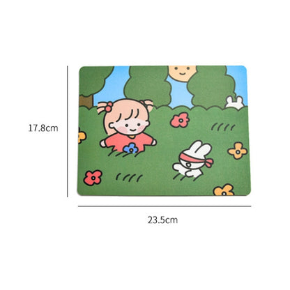 5 PCS Creative Cute Cartoon Rabbit Girl Mouse Pad Laptop Student Mouse Pad(Sleeping) - Mouse Pads by buy2fix | Online Shopping UK | buy2fix