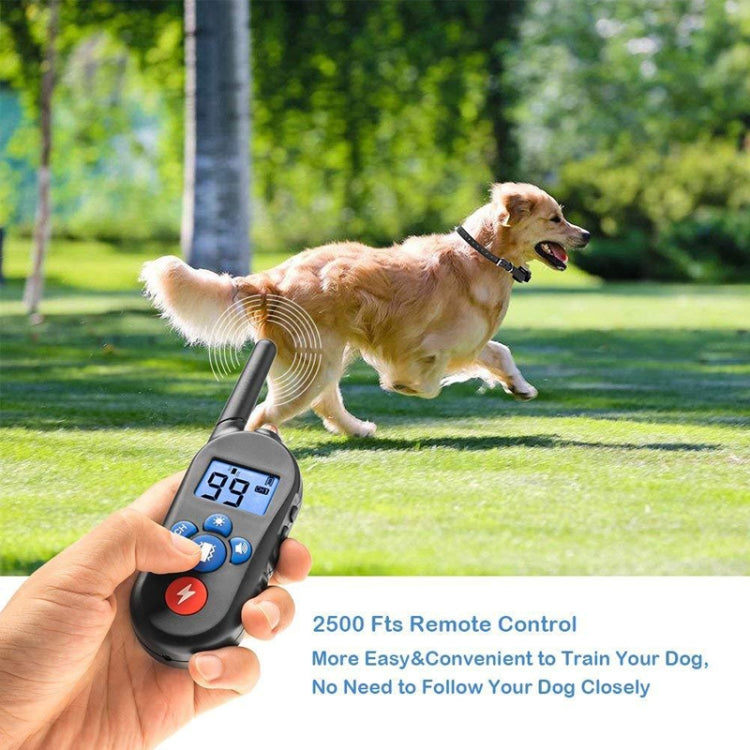 800m Remote Control Electric Shock Bark Stopper Vibration Warning Pet Supplies Electronic Waterproof Collar Dog Training Device, Style:556-3(UK Plug) - Training Aids by buy2fix | Online Shopping UK | buy2fix