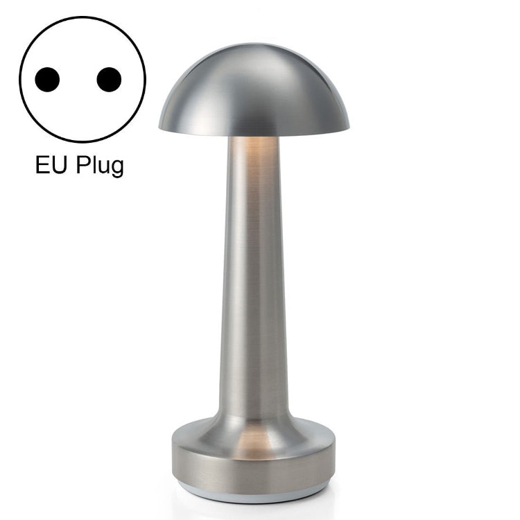 JB-TD008 Outdoor Table Lamp Creative Charging Restaurant Touch Table Lamp Bar Table Lamp, Specification: EU Plug(Silver) - Bedside Light by buy2fix | Online Shopping UK | buy2fix