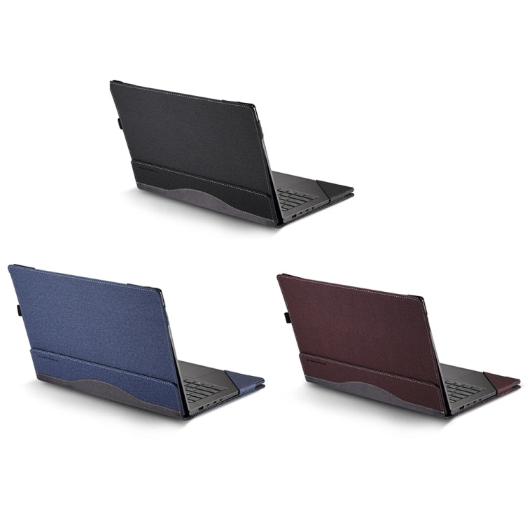 For Samsung Galaxy Book 3 Pro 14 Inch Leather Laptop Anti-Fall Protective Case(Black) - 14.1 inch by buy2fix | Online Shopping UK | buy2fix