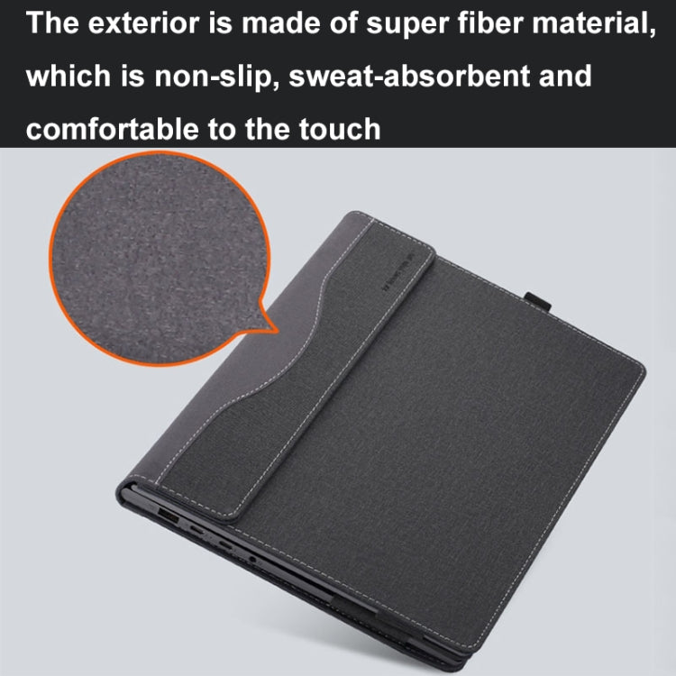 For Samsung Galaxy Book 3 Ultra 16 Inch Leather Laptop Anti-Fall Protective Case(Black) - 15.6 - 17 inch by buy2fix | Online Shopping UK | buy2fix