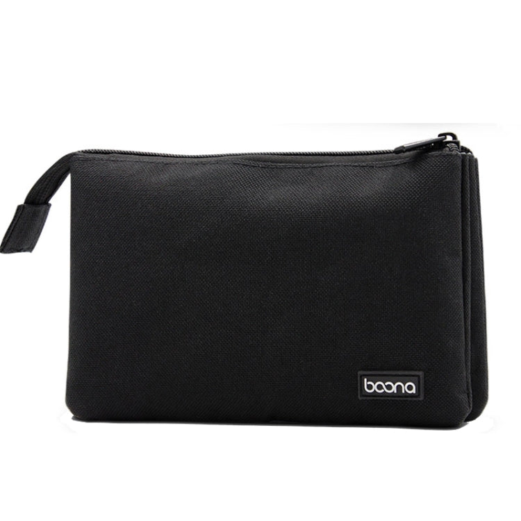 Baona BN-E002 Dual-layer Digital Storage Bag Data Cable Travel Organizing Bag(Black) - Digital Storage Bag by Baona | Online Shopping UK | buy2fix