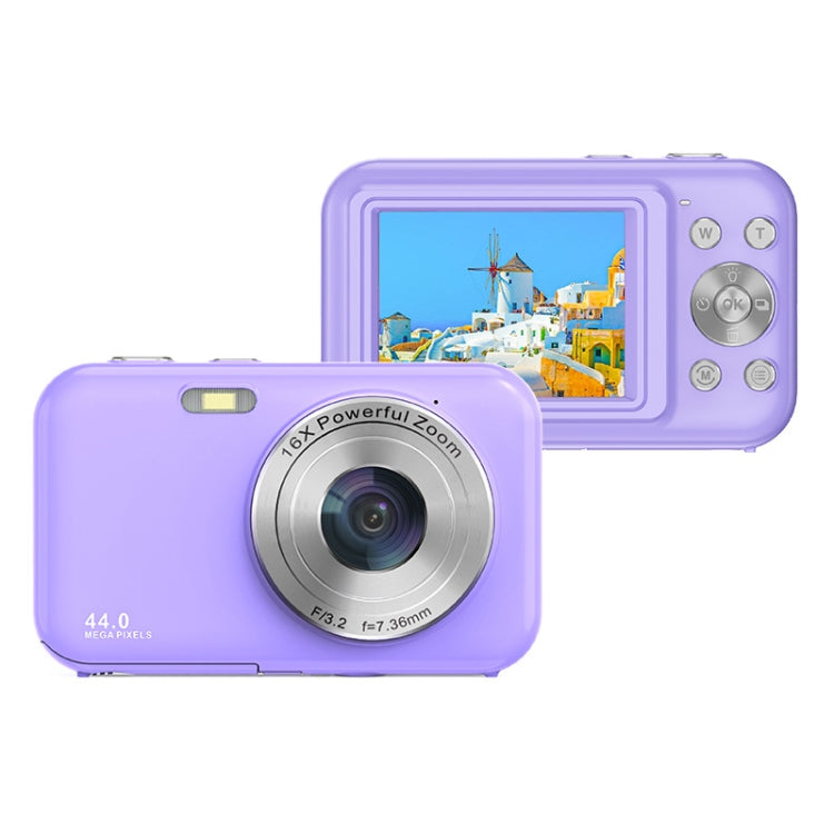 DC406L 2.4-Inch 1080P Mini HD 16X Zoom Digital Camera Home Children Camera AU Plug(Purple) - Children Cameras by buy2fix | Online Shopping UK | buy2fix