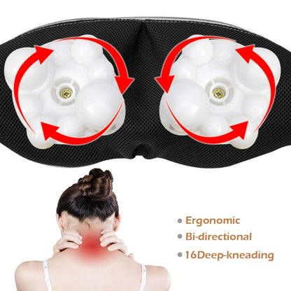 6 Keys Kneading Massage Shawl Cervical Massager, Specification: UK Plug(Black) - Massage & Relaxation by buy2fix | Online Shopping UK | buy2fix