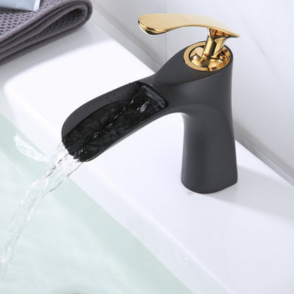 Washbasin All Copper Diamond Hot And Cold Water Faucet(Black Silver) - Faucets & Accessories by buy2fix | Online Shopping UK | buy2fix
