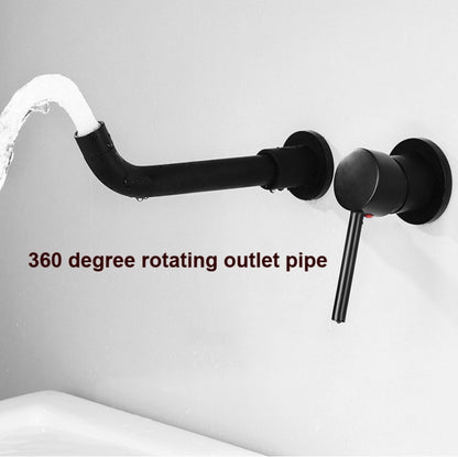 In-wall Hidden Concealed Faucet Hot and Cold Copper Mixing Valve, Specification: Black Split - Faucets & Accessories by buy2fix | Online Shopping UK | buy2fix