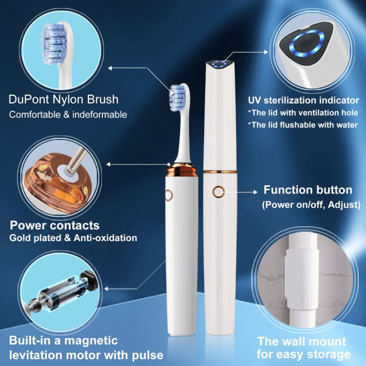 HT10 Smart UV Sterilization Sonic Electric Toothbrush Portable Travel Electric Toothbrush(Orange) - Toothbrushes by buy2fix | Online Shopping UK | buy2fix