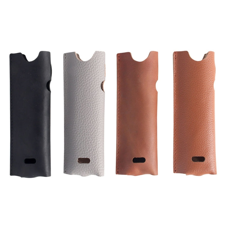 Electronic Cigarette Leather Protective Case For IQO ILUMA ONE, Style: Lychee Pattern (Gray) - E Cigarette Accessories by buy2fix | Online Shopping UK | buy2fix