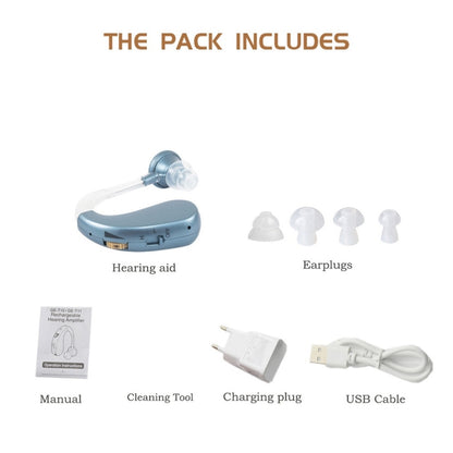 Hearing Aid Audiphones Sound Amplifier EU Plug(Golden) - Hearing Aids by buy2fix | Online Shopping UK | buy2fix