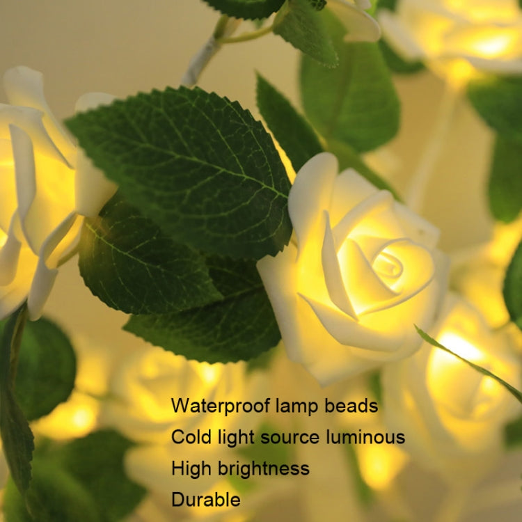 SJ-SD054 LED Valentine Day Rose Indoor Party Decoration Lights(White Bottom Purple) - Holiday Lights by buy2fix | Online Shopping UK | buy2fix