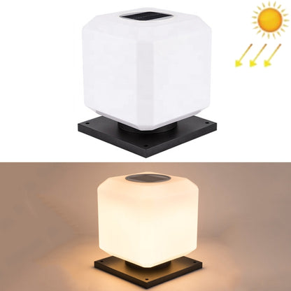 003 Solar Square Outdoor Post Light LED Waterproof Wall Lights, Size: 30cm (Warm Light) - Solar Lights by buy2fix | Online Shopping UK | buy2fix