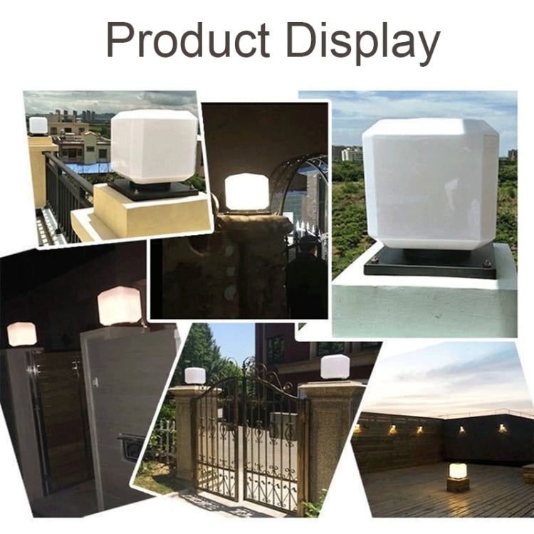 003 Solar Square Outdoor Post Light LED Waterproof Wall Lights, Size: 30cm (Warm Light) - Solar Lights by buy2fix | Online Shopping UK | buy2fix