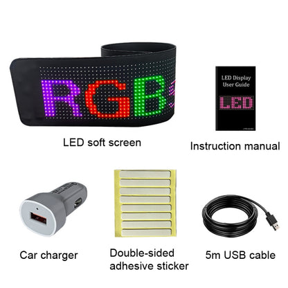 S1664RGB 390x107mm Car LED Flexible Display Cell Phone APP Control Bluetooth Connection - Car Monitor by buy2fix | Online Shopping UK | buy2fix