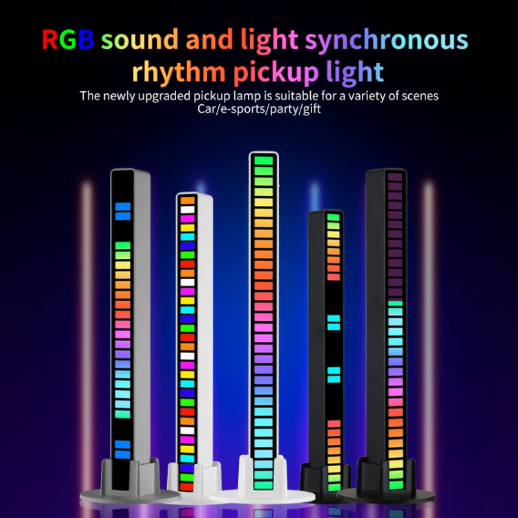 RGB Sound-controlled Rhythmic Response Lights Music Ambient LED Pick-up Lights Plug-in(32 Lights Black) - Novelty Lighting by buy2fix | Online Shopping UK | buy2fix