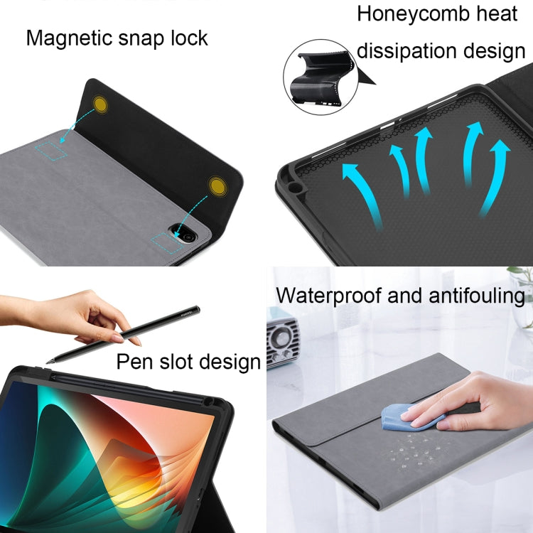 For Xiaomi 5/Pro/5G 11 inch All-inclusive Anti-drop Tablet Magnetic Protective Case with Pen Slot(Gray) - More Tablet Cases by buy2fix | Online Shopping UK | buy2fix