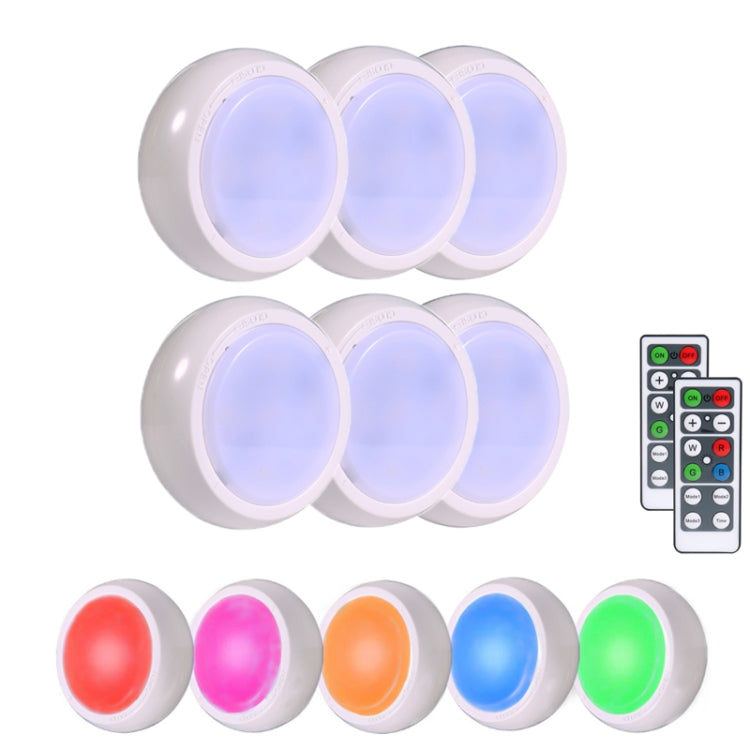 Ambience Pat Light Bedside Eye Protection Night Light, Color: RGBW Color Light Charging(6pcs With 2 Remote Control) - Novelty Lighting by buy2fix | Online Shopping UK | buy2fix