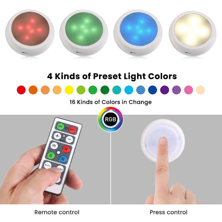 Ambience Pat Light Bedside Eye Protection Night Light, Color: RGBW Color Light Charging(6pcs With 2 Remote Control) - Novelty Lighting by buy2fix | Online Shopping UK | buy2fix