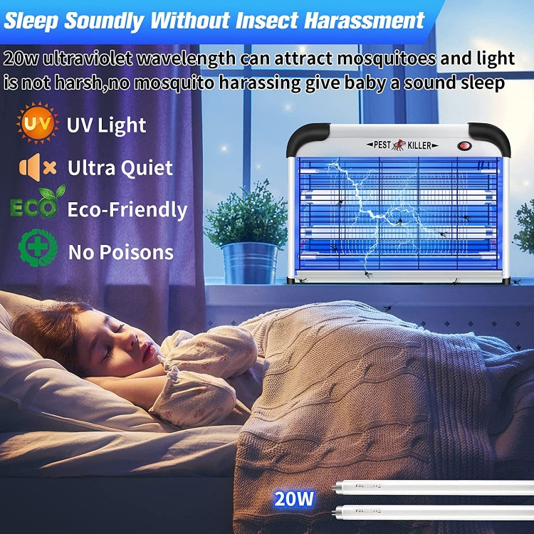 SK611 Indoor Household 20W Electric Shock Mosquito Killer Lamp High Voltage Hotel Fly Killer Lamp(UK Plug) - Repellents by buy2fix | Online Shopping UK | buy2fix