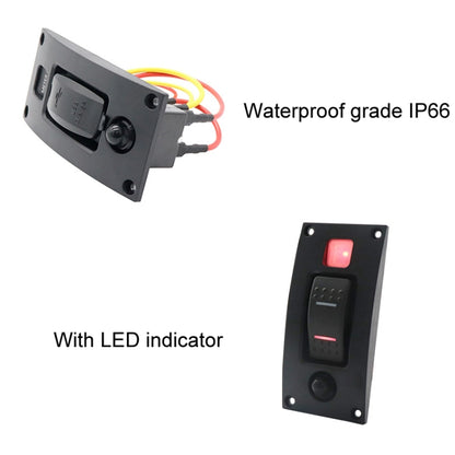 Marine Self-Locking Resetting Switch With Overload Protection Indicator Light ON-OFF 2 Switch - Marine Accessories & Parts by buy2fix | Online Shopping UK | buy2fix