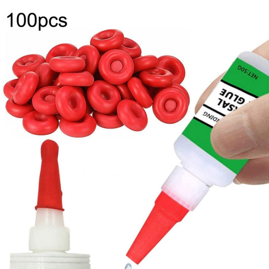 100pcs Glass Glue Nozzle Sealing Cap Leak-proof Sleeve Glass Glue Nozzle Protective Sleeve - Others by buy2fix | Online Shopping UK | buy2fix