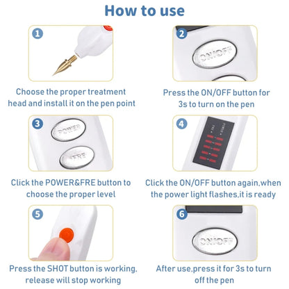 Spot Mole Pen Spot Removal Instrument Home Beauty Instrument, Spec: UK Plug-in Model(White) - Beauty Instrument by buy2fix | Online Shopping UK | buy2fix