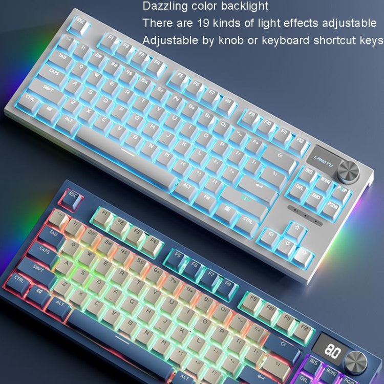 LANGTU LT84 Mechanical Luminous Keyboard, Style: Wireless Tri-Mode RGB Sea-Air Axis Pro (Nightfall) - Wireless Keyboard by LANGTU | Online Shopping UK | buy2fix