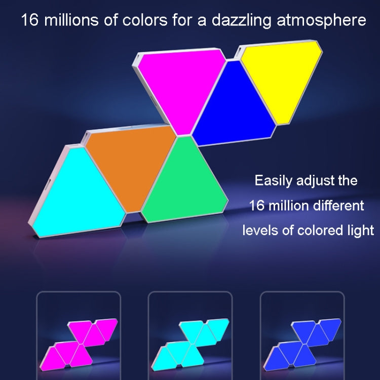 12pcs /Set Triangle Splicing Intelligent Sound Control Quantum Light Atmosphere Lighting With Remote Control, US Plug(WiFi Model) - Novelty Lighting by buy2fix | Online Shopping UK | buy2fix