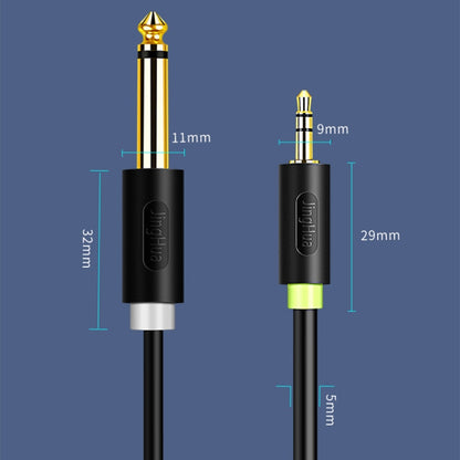 JINGHUA 3.5mm To Dual 6.5mm Audio Cable 1 In 2 Dual Channel Mixer Amplifier Audio Cable, Length: 5m - Aux Cable by JINGHUA | Online Shopping UK | buy2fix