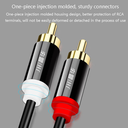 JINGHUA 2RCA Double Lotus Plug Audio Cable Left/Right Channel Stereo Amplifier Connection Wire, Length: 3m - RCA Cable by JINGHUA | Online Shopping UK | buy2fix