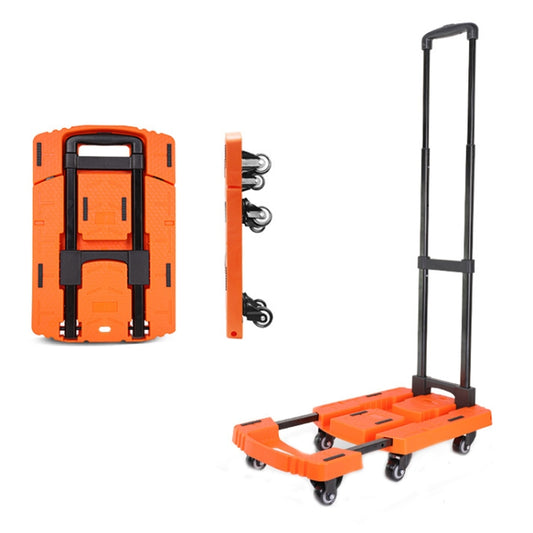Folding Hand Trolley Portable Luggage Handling Turtle Cart(Orange) - Hand Carts by buy2fix | Online Shopping UK | buy2fix