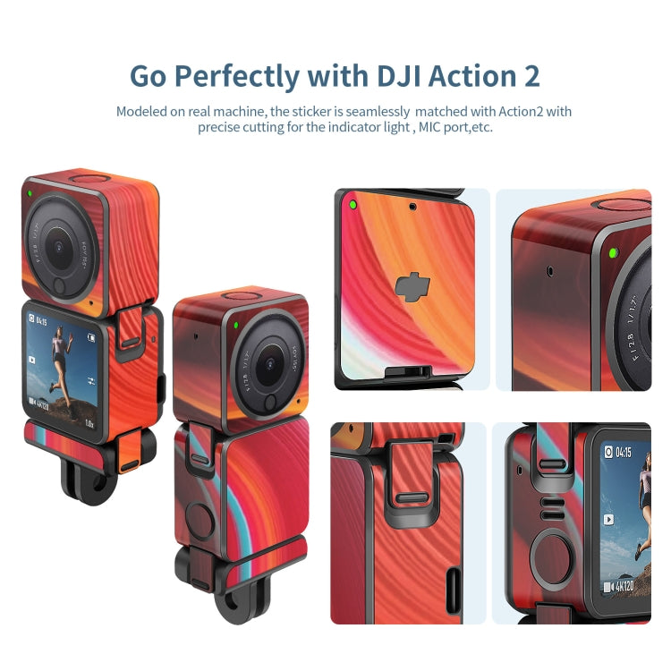 For DJI Action 2 aMagisn Body Protection Paper Scratch-Resistant Film Accessories, Style: Dual-screen Model Denim Cloth -  by aMagisn | Online Shopping UK | buy2fix