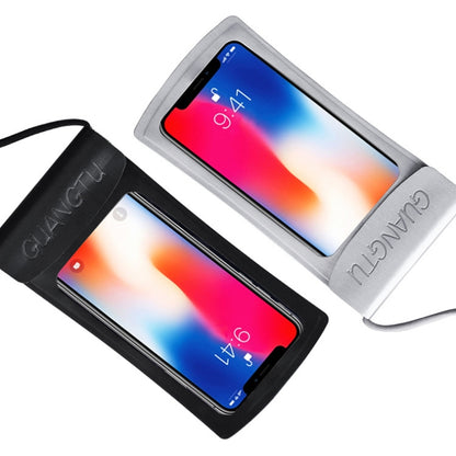 TPU Transparent Touch Screen Phone 30m Waterproof Bag Outdoor Rafting Phone Case(Rose Gold) - Waterproof Bag by GUANGTU | Online Shopping UK | buy2fix