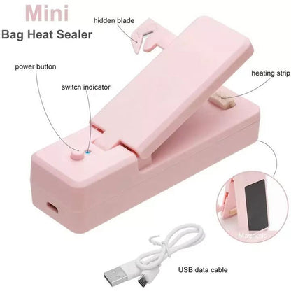 USB Charging Mini Magnetic Sealing Machine Portable Sealing Clip Food Moisture-proof Sealer(White) - Preservation Supplies by buy2fix | Online Shopping UK | buy2fix