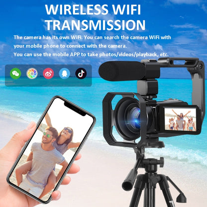 AF5 40X Zoom Digital Camera With 3.0-Inch IPS Touch Screen With Hood + Microphone + Wide-angle Lens - Video Cameras by buy2fix | Online Shopping UK | buy2fix