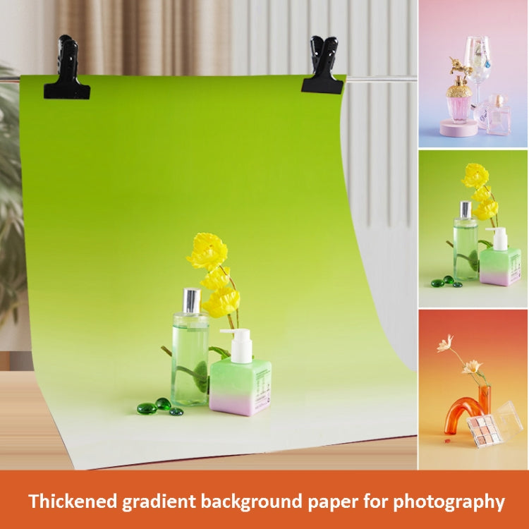 57 x 87cm Double-sided Gradient Background Paper Atmospheric Still Life Photography Props(Orange Meat +Pink) - Gradient Color by buy2fix | Online Shopping UK | buy2fix